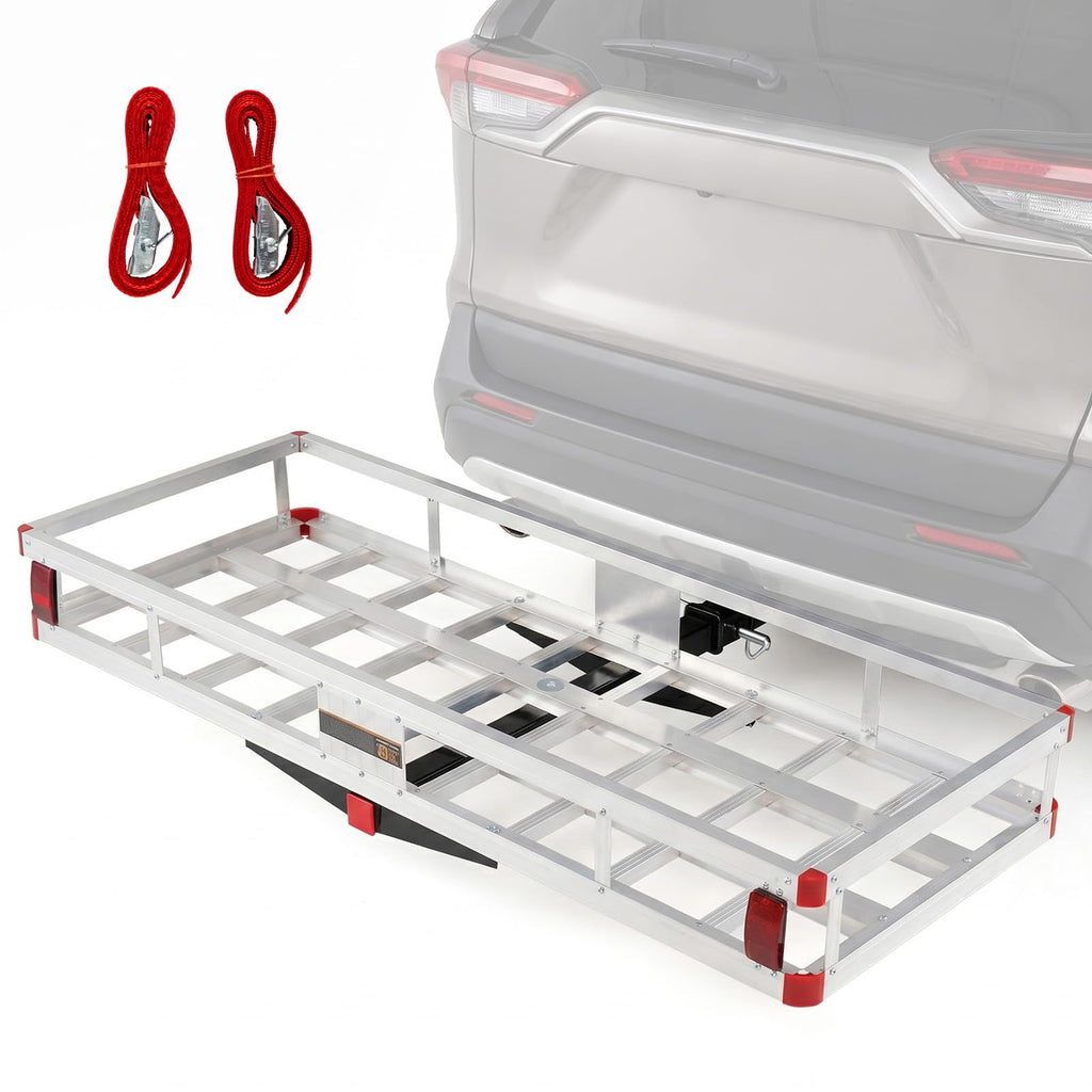 Aluminum Hitch Mount Cargo Carrier with 9" Side Rails, 500 lbs Capacity N977990