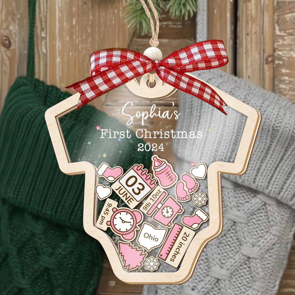 Baby's First Christmas Ornament 2026 Acrylic Wooden 5" H339929