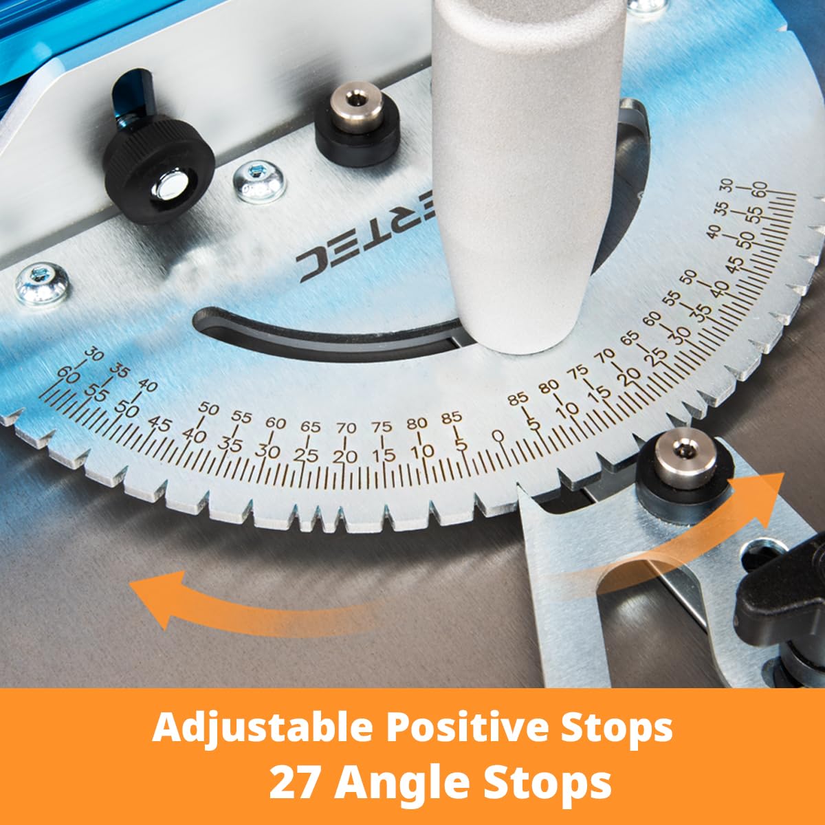 Table Saw Miter Gauge with 27 Angle Stops and T-Slot Miter Bar M298265
