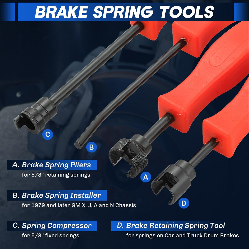 Heavy-Duty Disc Brake Caliper Tool & Drum Brake Tool F1278