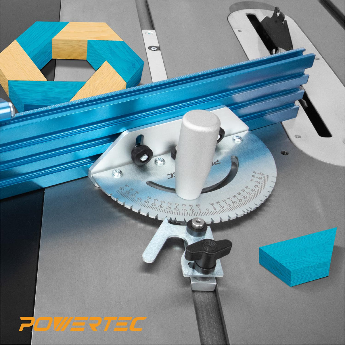 Table Saw Miter Gauge with 27 Angle Stops and T-Slot Miter Bar M298265