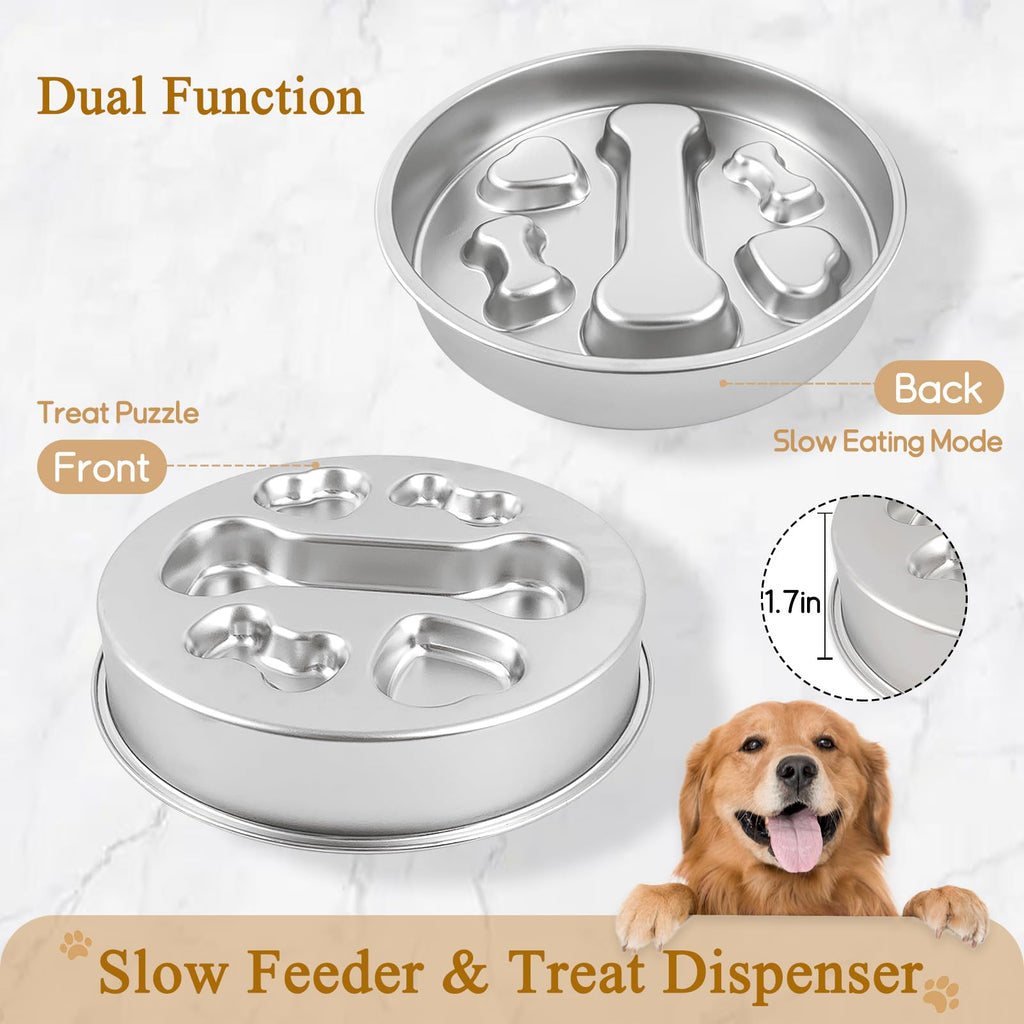 Stainless Steel Slow Feeder Dog Bowls F799