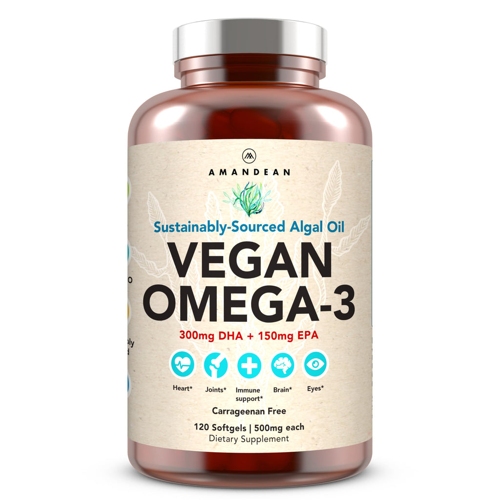 Vegan Omega-3 Algal Oil DHA EPA Softgels, 120ct Z944