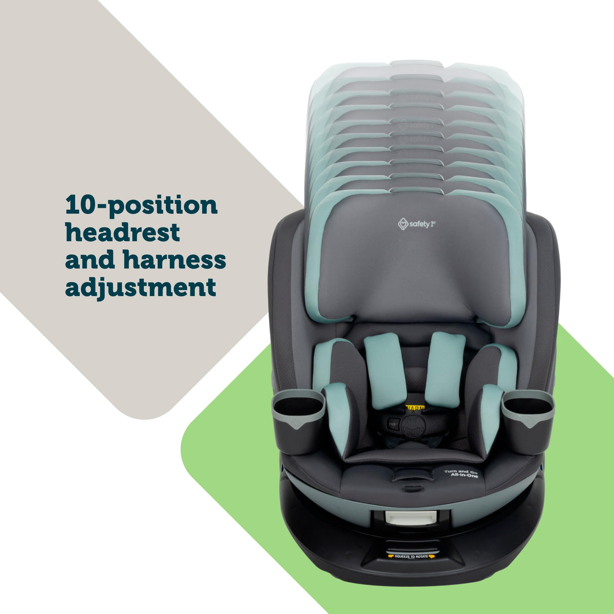 360 Rotating Convertible Car Seat, 5-100 lbs G40445