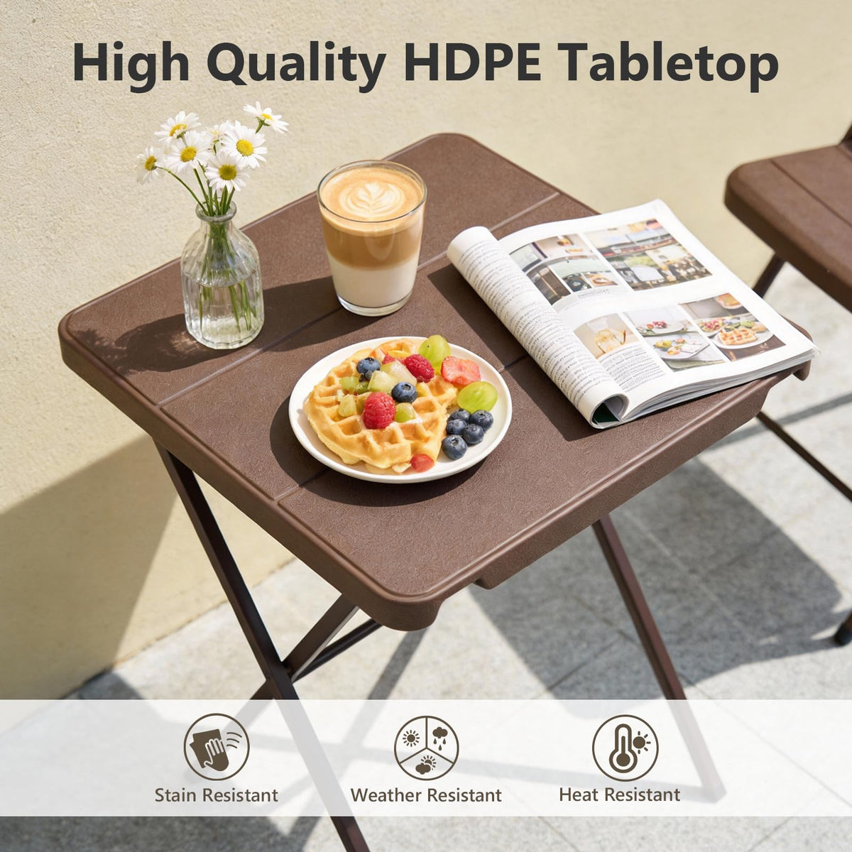 27 Inch Square Folding Table C622
