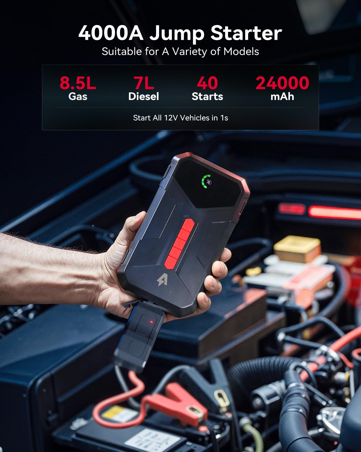 4000A Jump Starter with 150PSI Air Compressor Y446