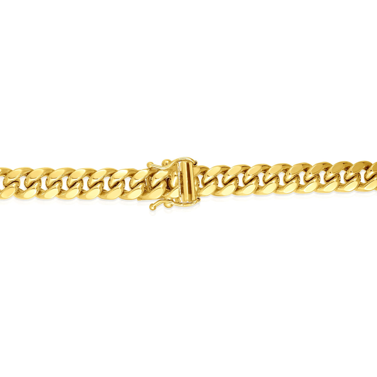 10k Yellow Gold 7mm Miami Cuban Link Chain Necklace S521