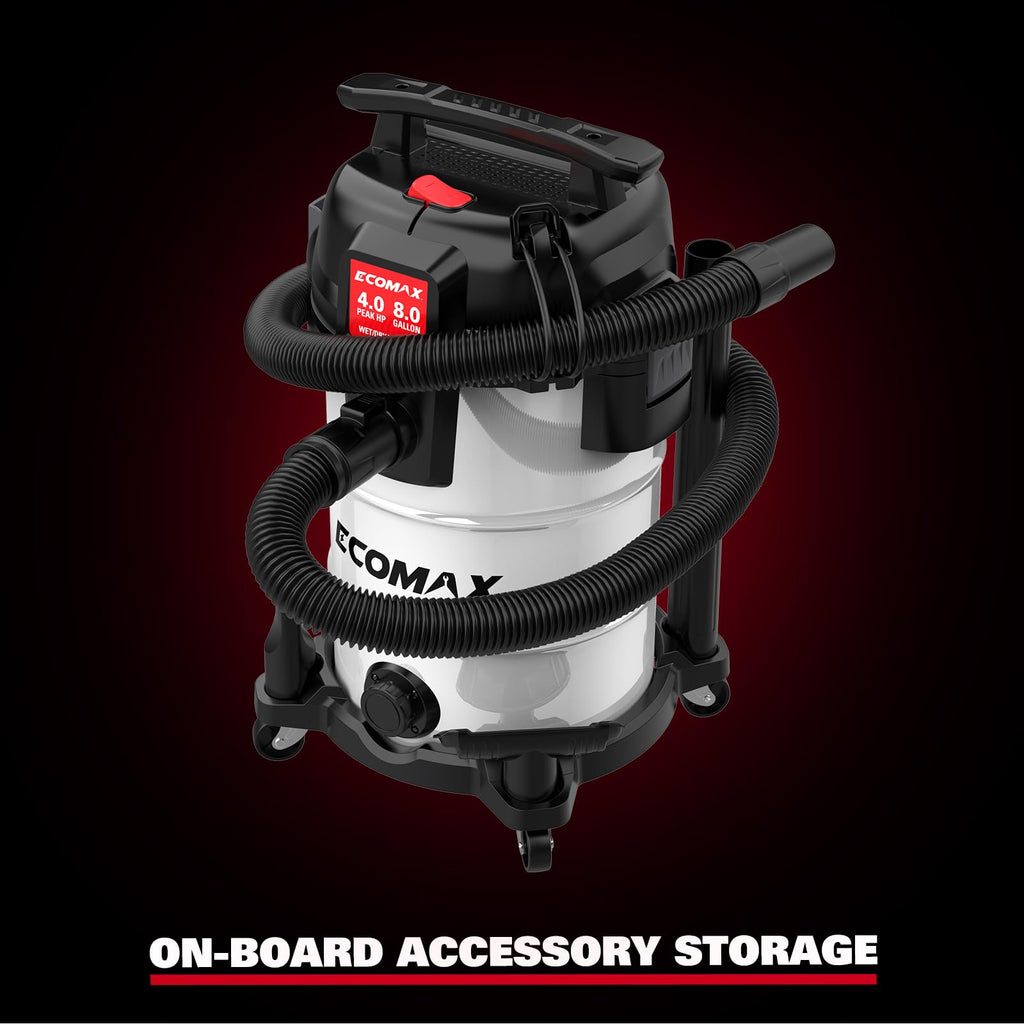 8 Gallon Stainless Steel Wet and Dry Shop Vacuum I167