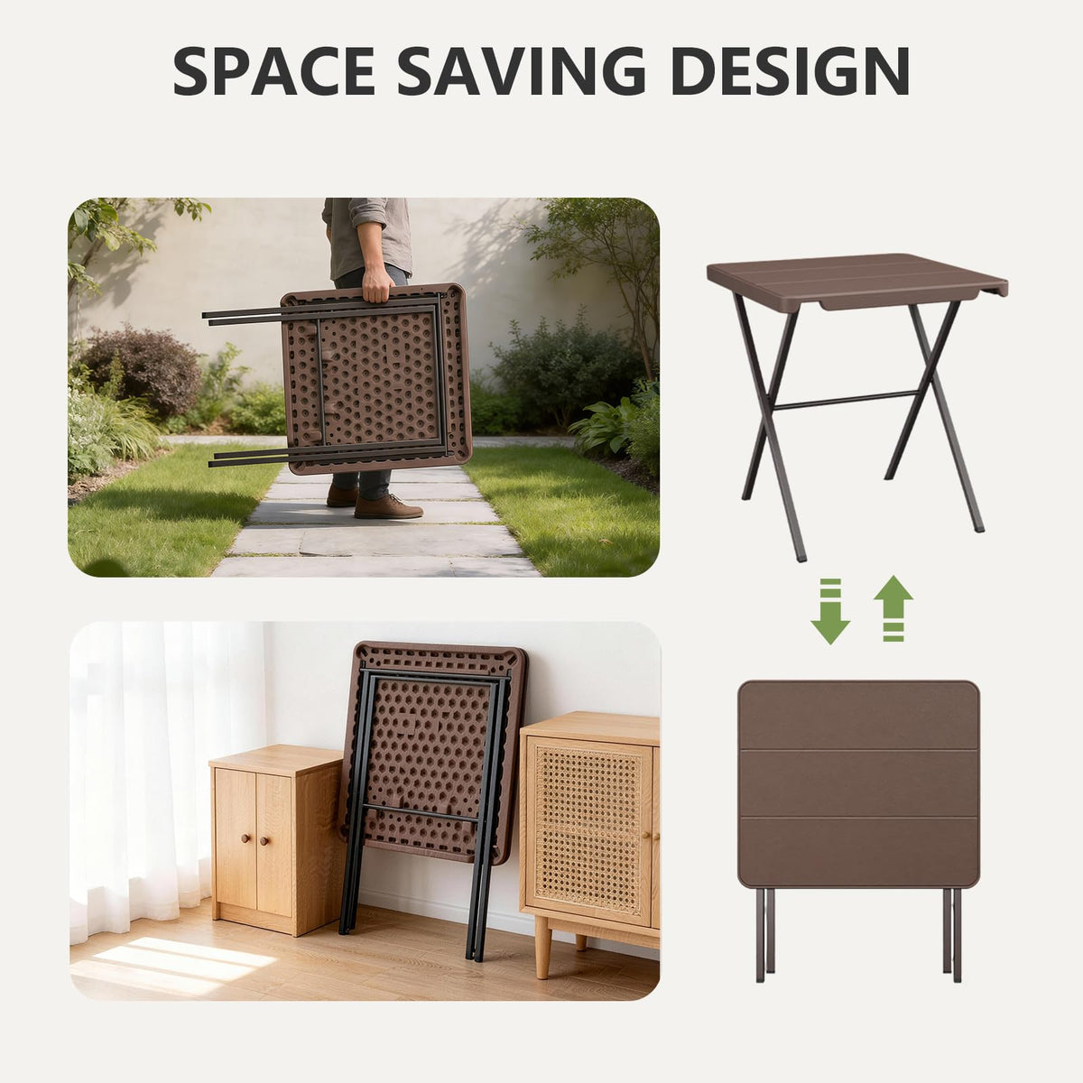 27 Inch Square Folding Table C622