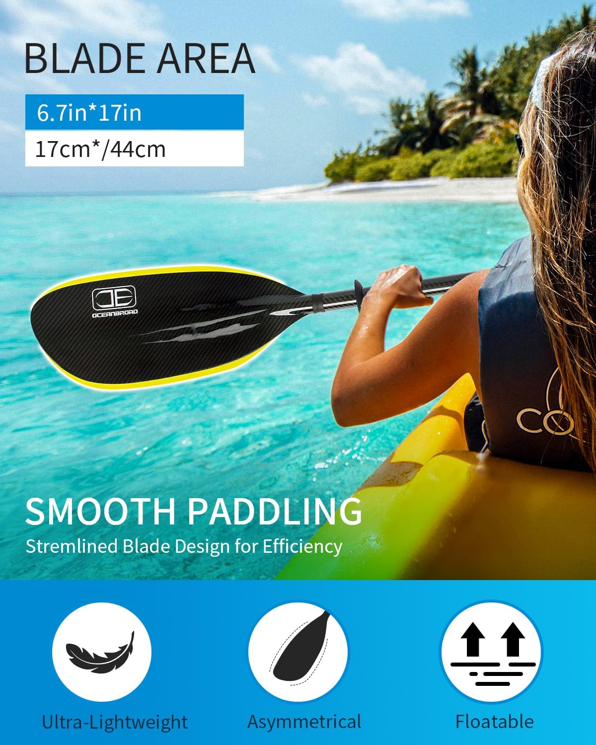 Full Carbon Fiber Adjustable Kayak Paddle Q5407