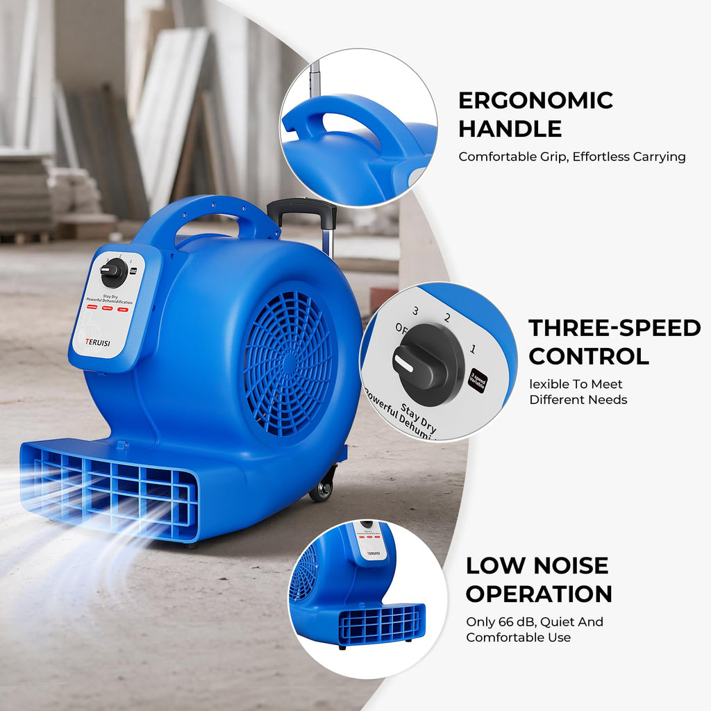 1/2 HP 1800 CFM 3 Speed Air Mover Blower Fan J80314