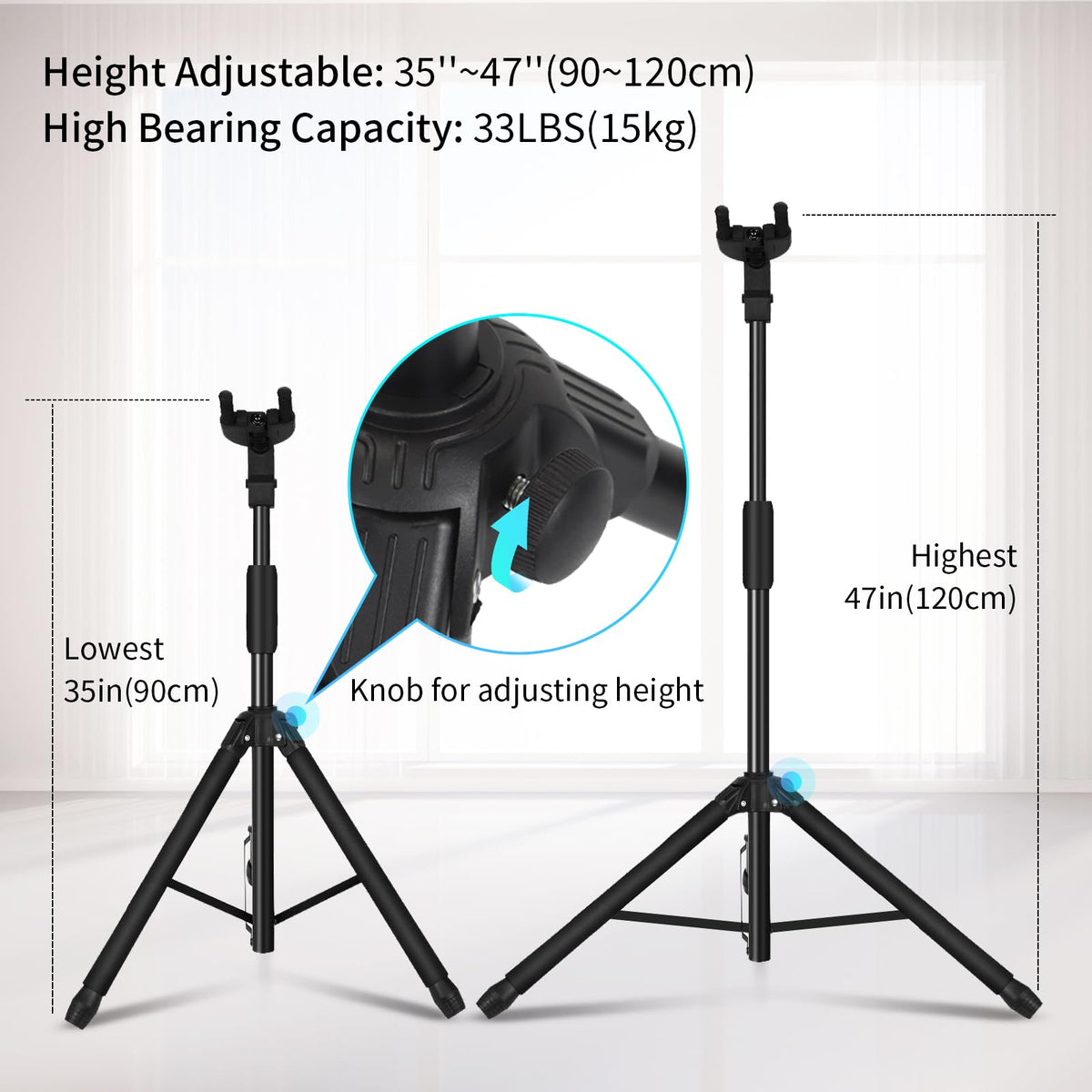 Heavy Duty Adjustable Foldable Guitar Stand Q560