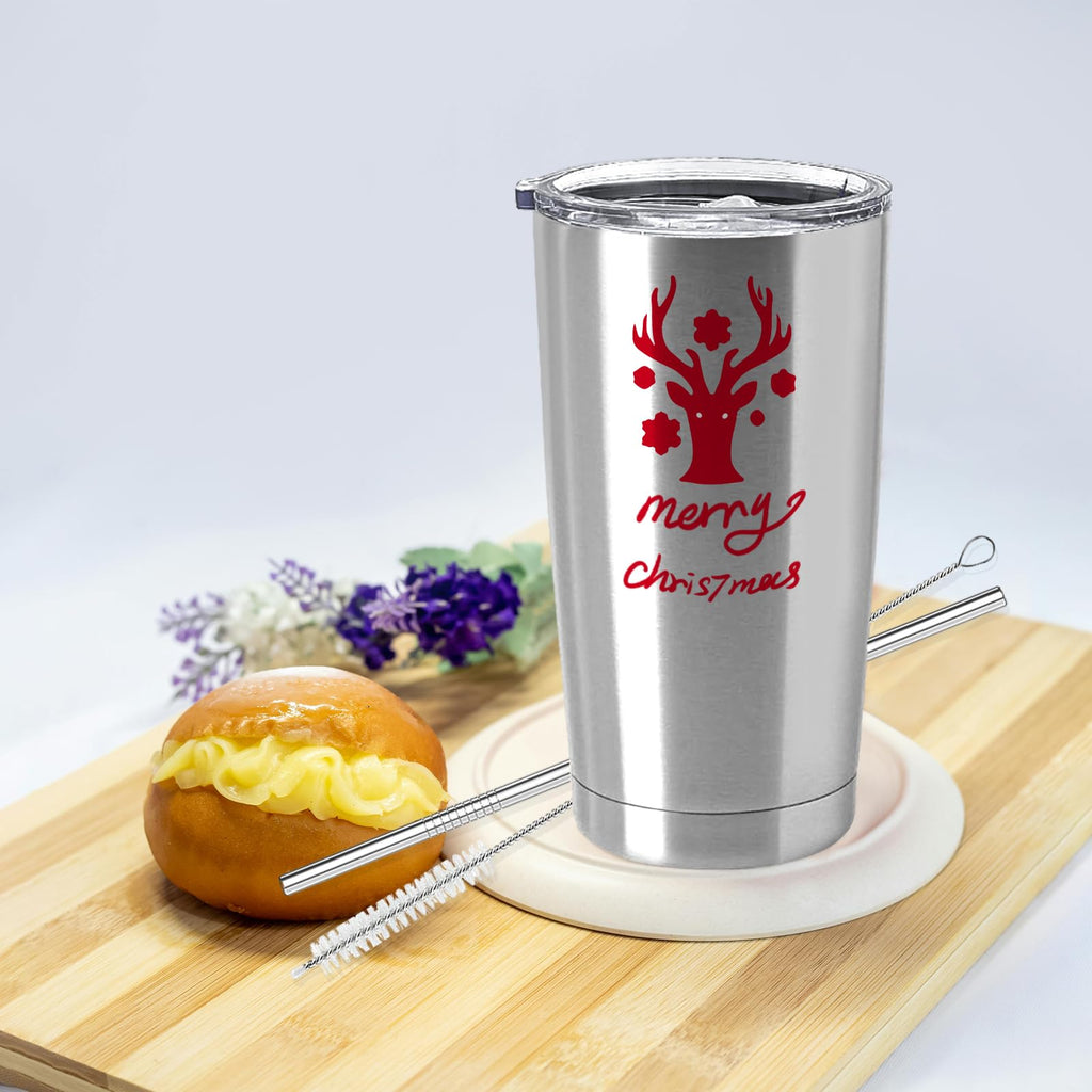 12 Pack Insulated Stainless Steel Tumbler with Lid and Straw V655