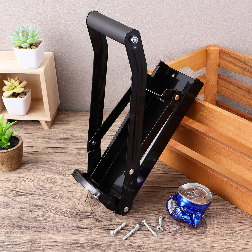 Black Wall Mounted Can Crusher with Bottle Opener M80463