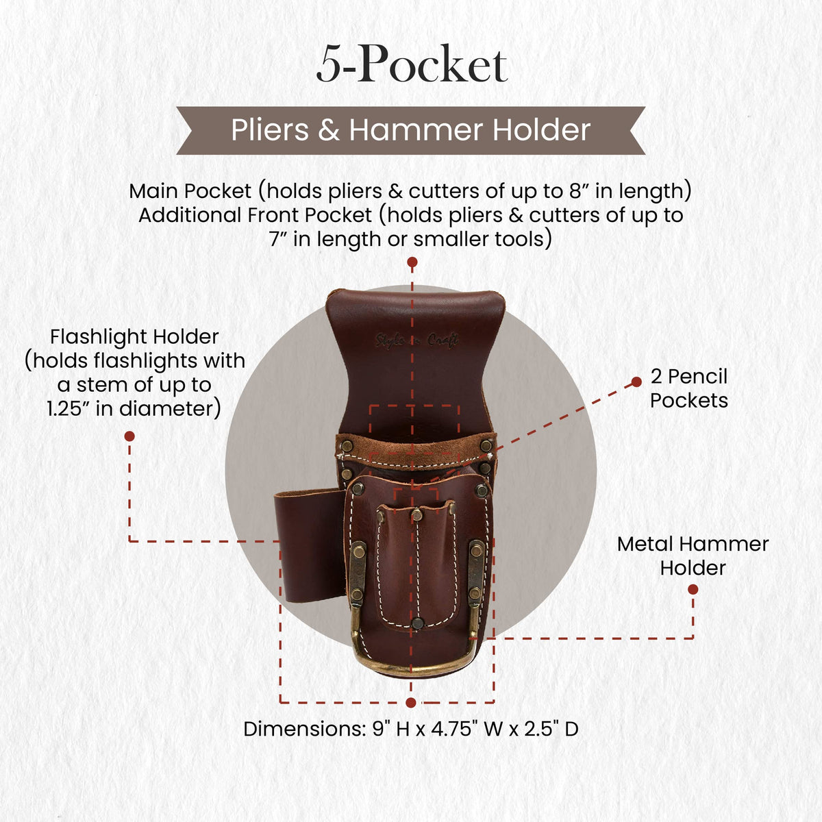 9-Pocket Carpenter's Nail and Tool Pouch S841768