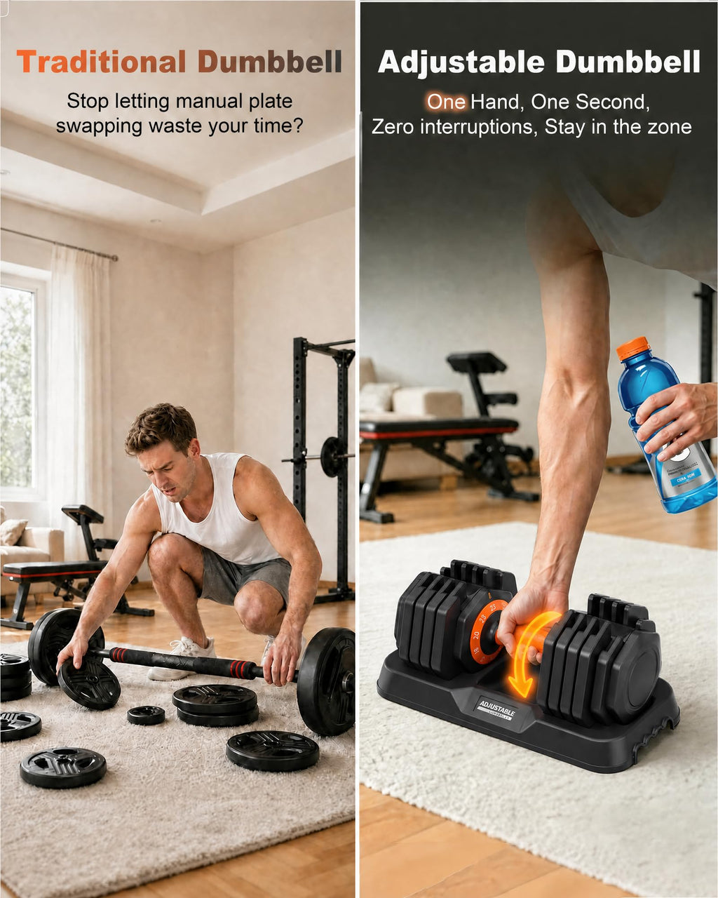 Adjustable Dumbbell Set 25lb/50lb F918109