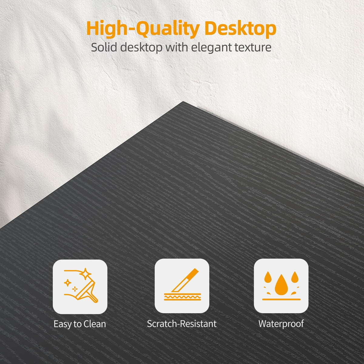 40 inch L Shaped Computer Desk with Power Outlets J828423