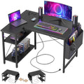 40 inch L Shaped Computer Desk with Power Outlets J828423
