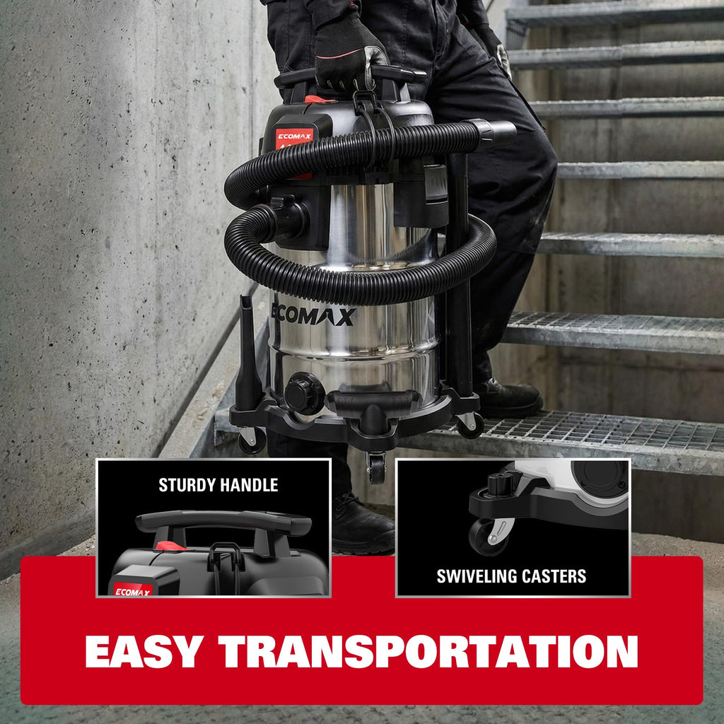 8 Gallon Stainless Steel Wet and Dry Shop Vacuum I167