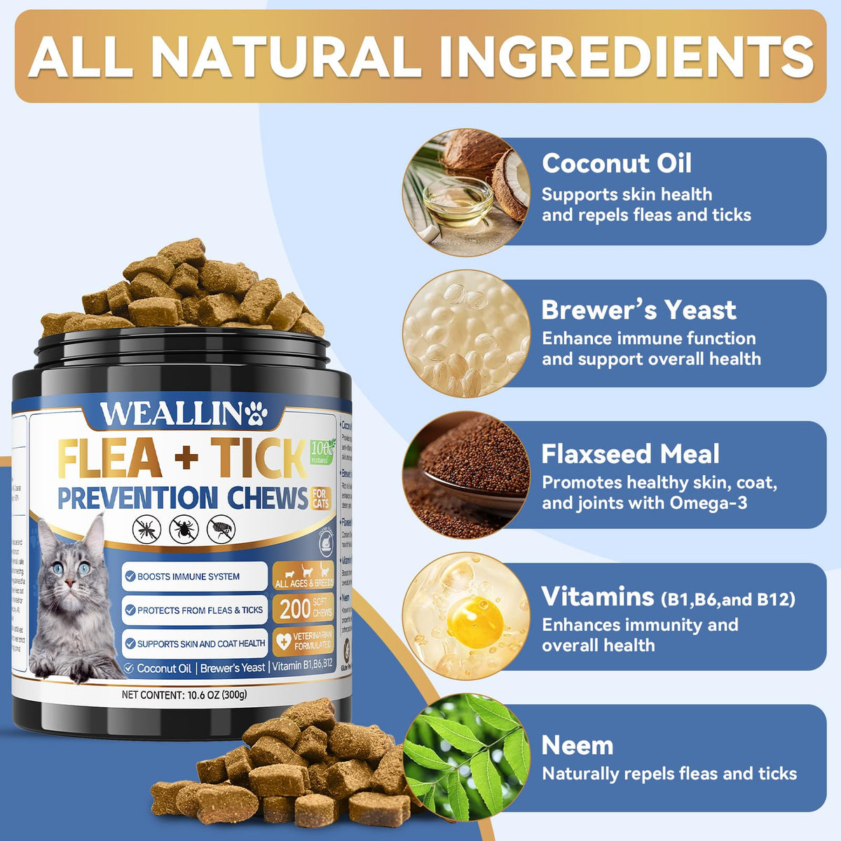 Flea and Tick Prevention Soft Chews for Dogs and Cats O2047