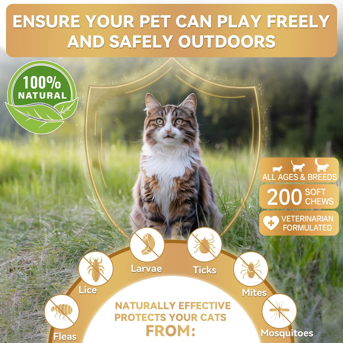 Flea and Tick Prevention Soft Chews for Dogs and Cats O2047