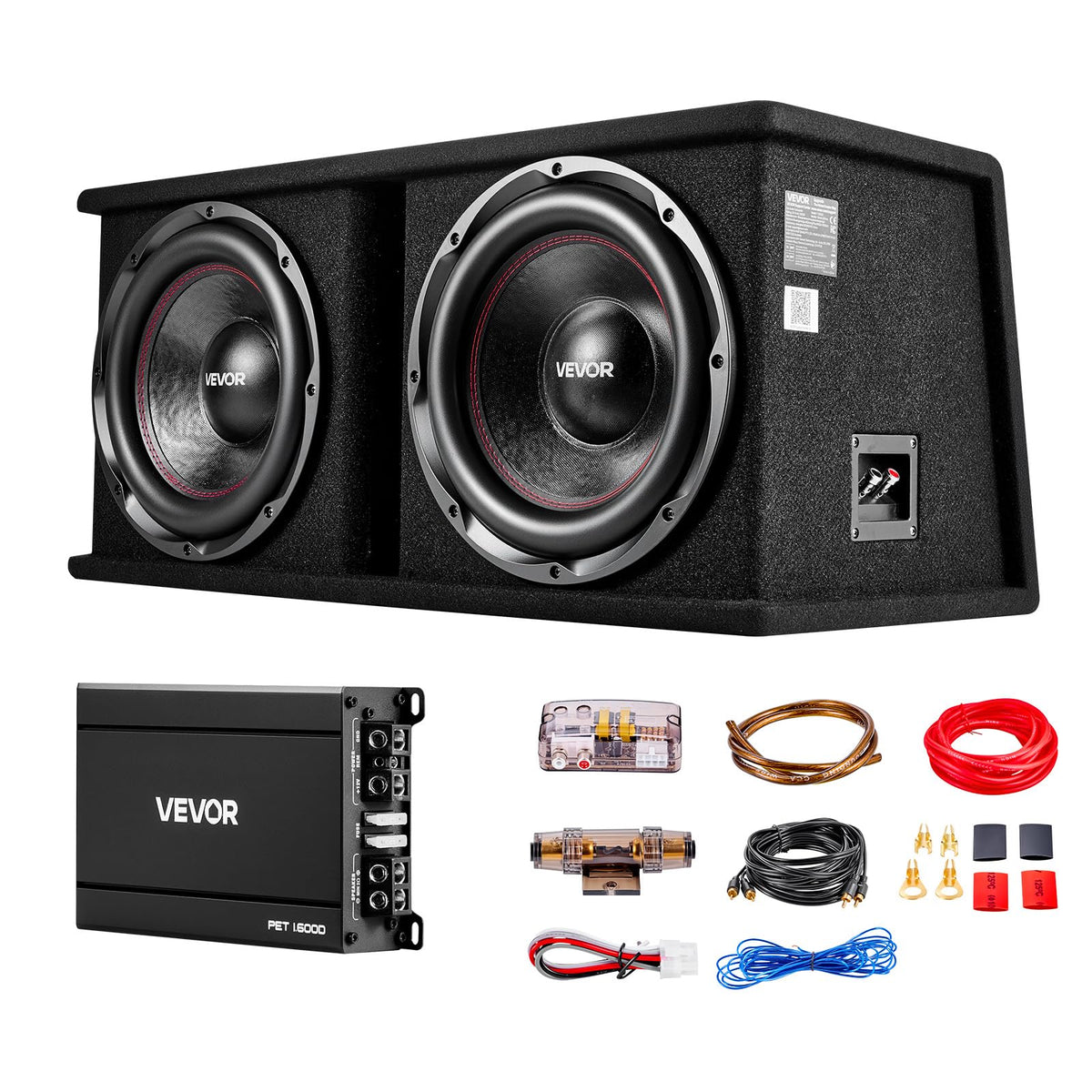 Dual 12" Enclosed Powered Subwoofer with Amplifier N95725