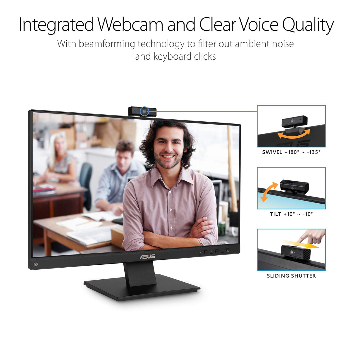 24 Inch 1080P Computer Monitor with Webcam L4223
