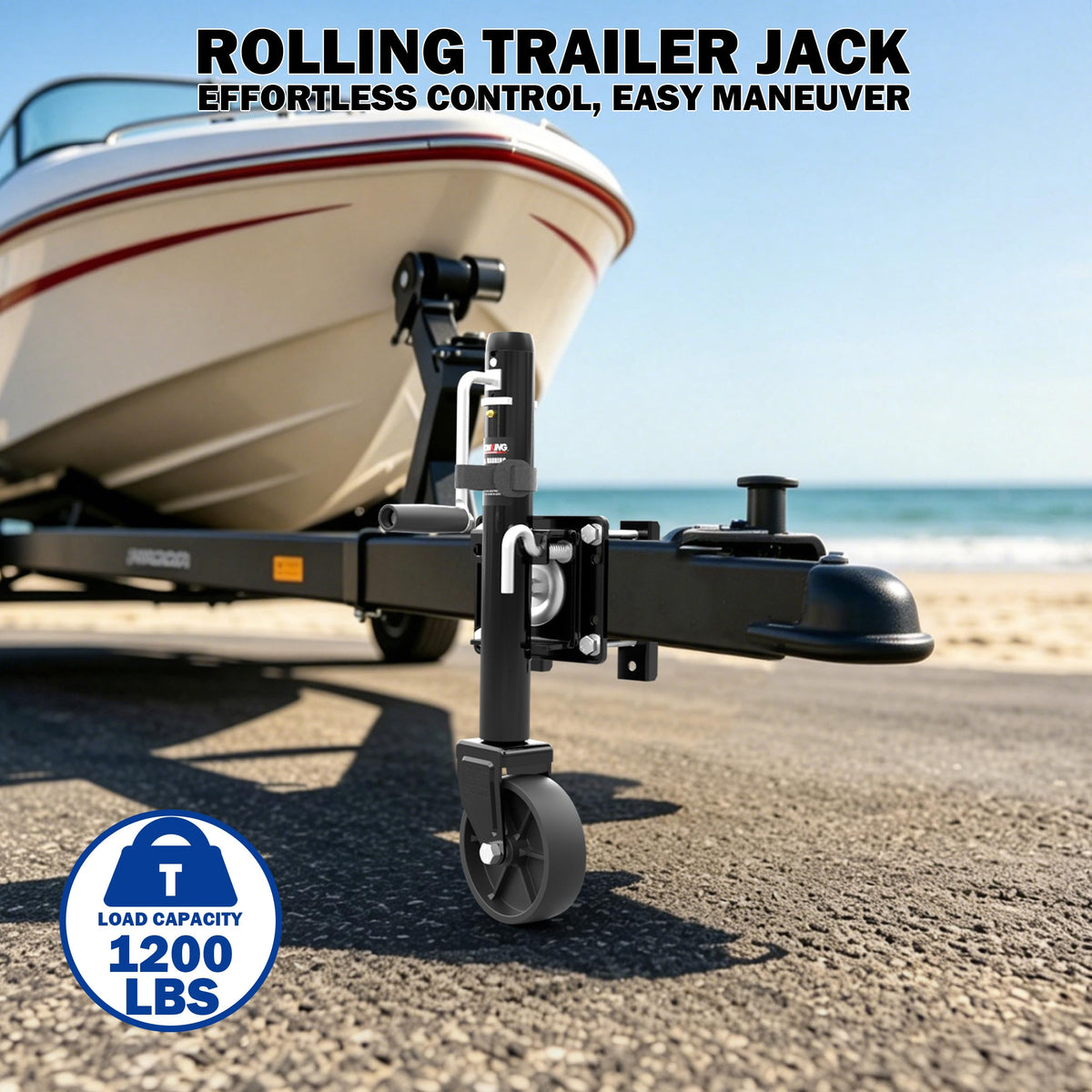 Boat Trailer Jack with Wheel, 10" Lift F287934
