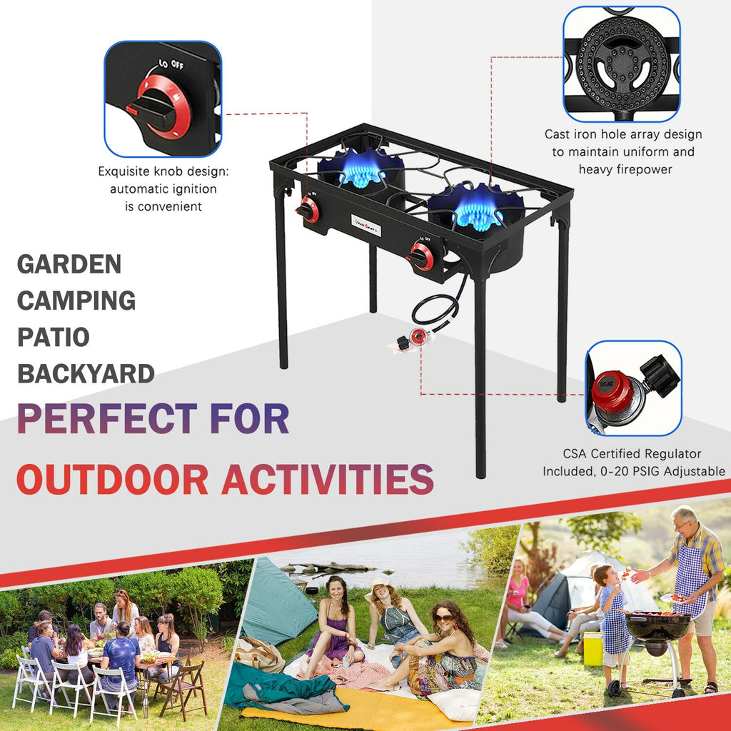 2 Burner Portable Propane Gas Grill X9017