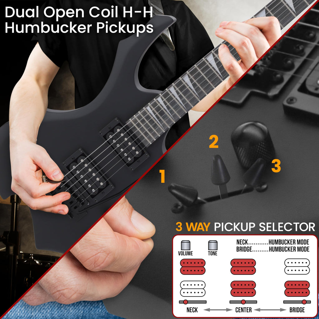 Black Electric Guitar with Amplifier Kit Q47906