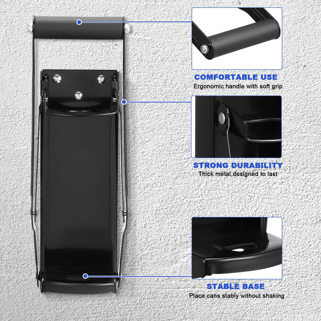 Black Wall Mounted Can Crusher with Bottle Opener M80463