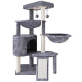 Grey Three Layer Cat Tree with Condo and Hammocks Q67778