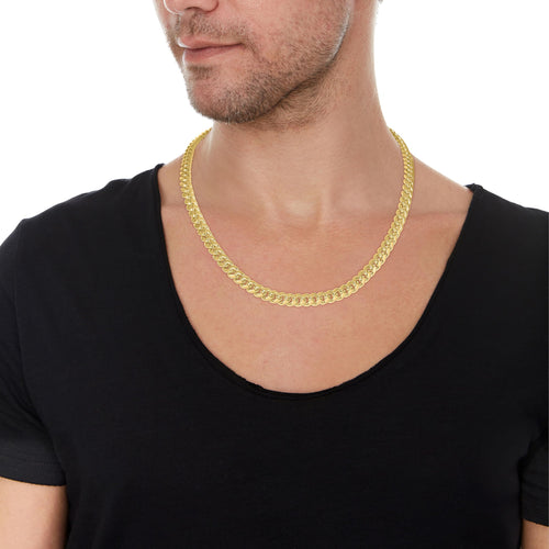 10k Yellow Gold 7mm Miami Cuban Link Chain Necklace S521