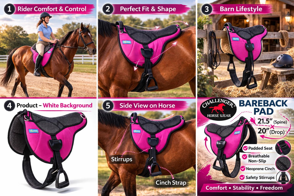 Neoprene Padded Anti-Slip Bareback Saddle Pad G4963