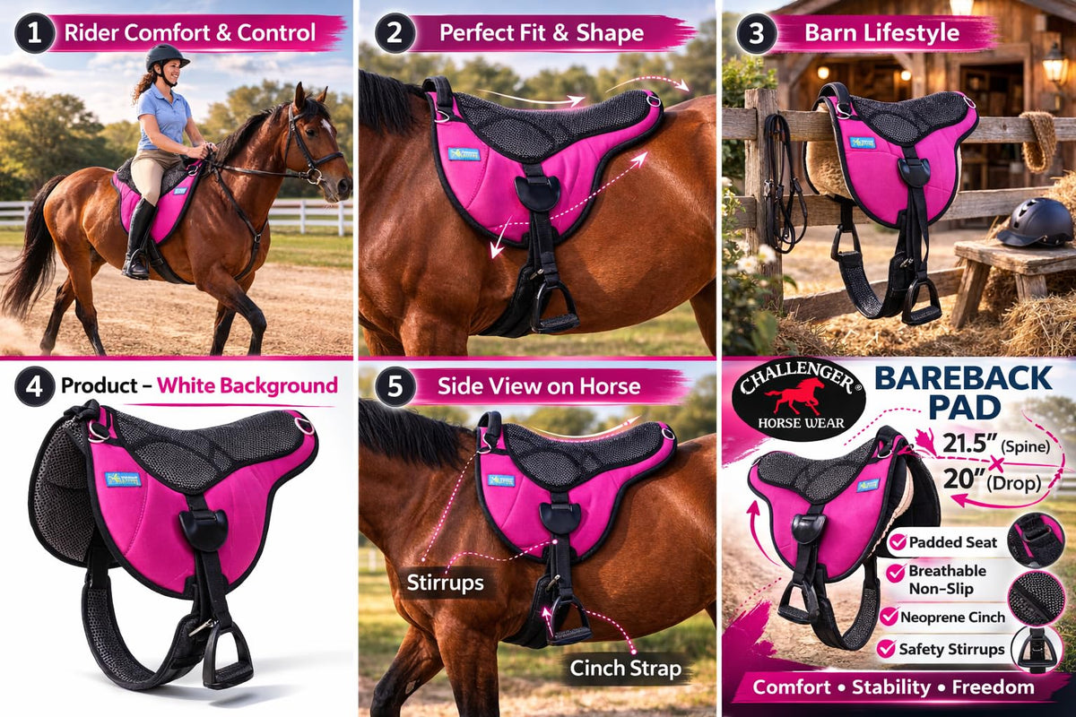 Neoprene Padded Anti-Slip Bareback Saddle Pad G4963