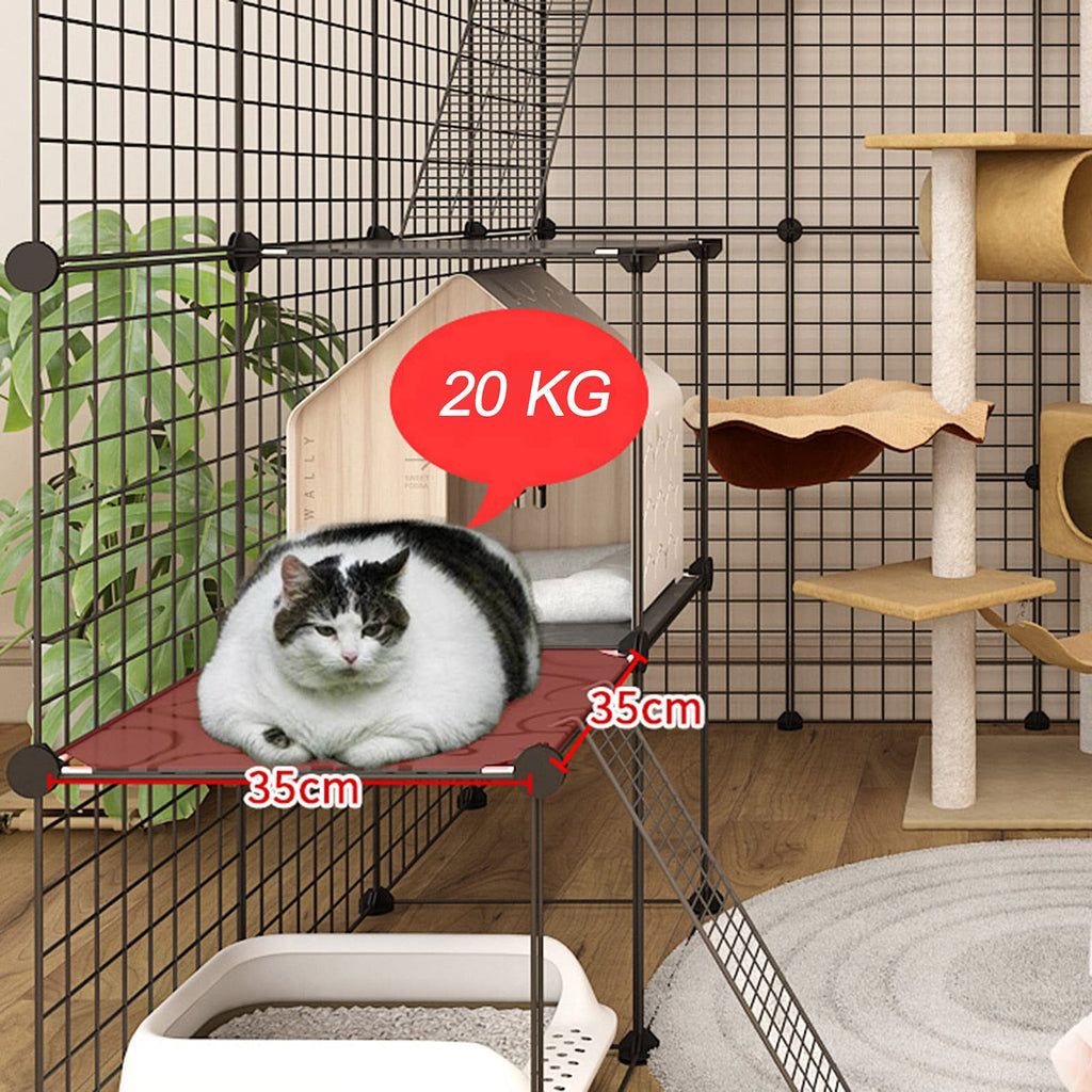 Metal Wire Cat Cage Indoor Playpen Kennel Crate H121