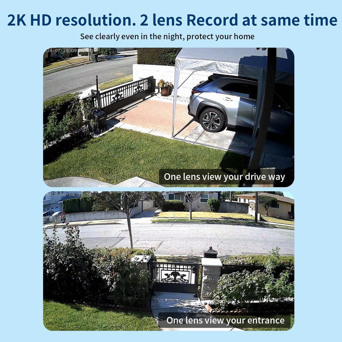 Dual Lens WiFi Security Camera Outdoor C596789