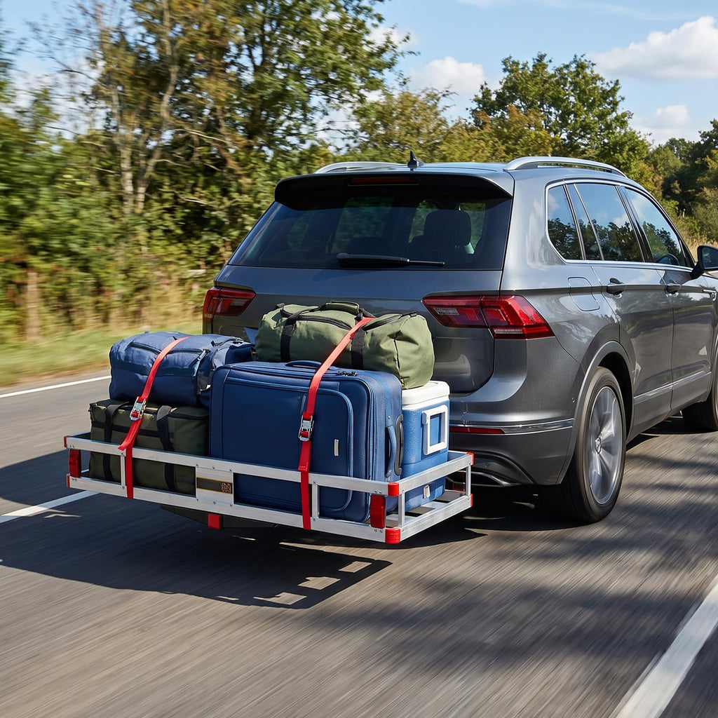 Aluminum Hitch Mount Cargo Carrier with 9" Side Rails, 500 lbs Capacity N977990