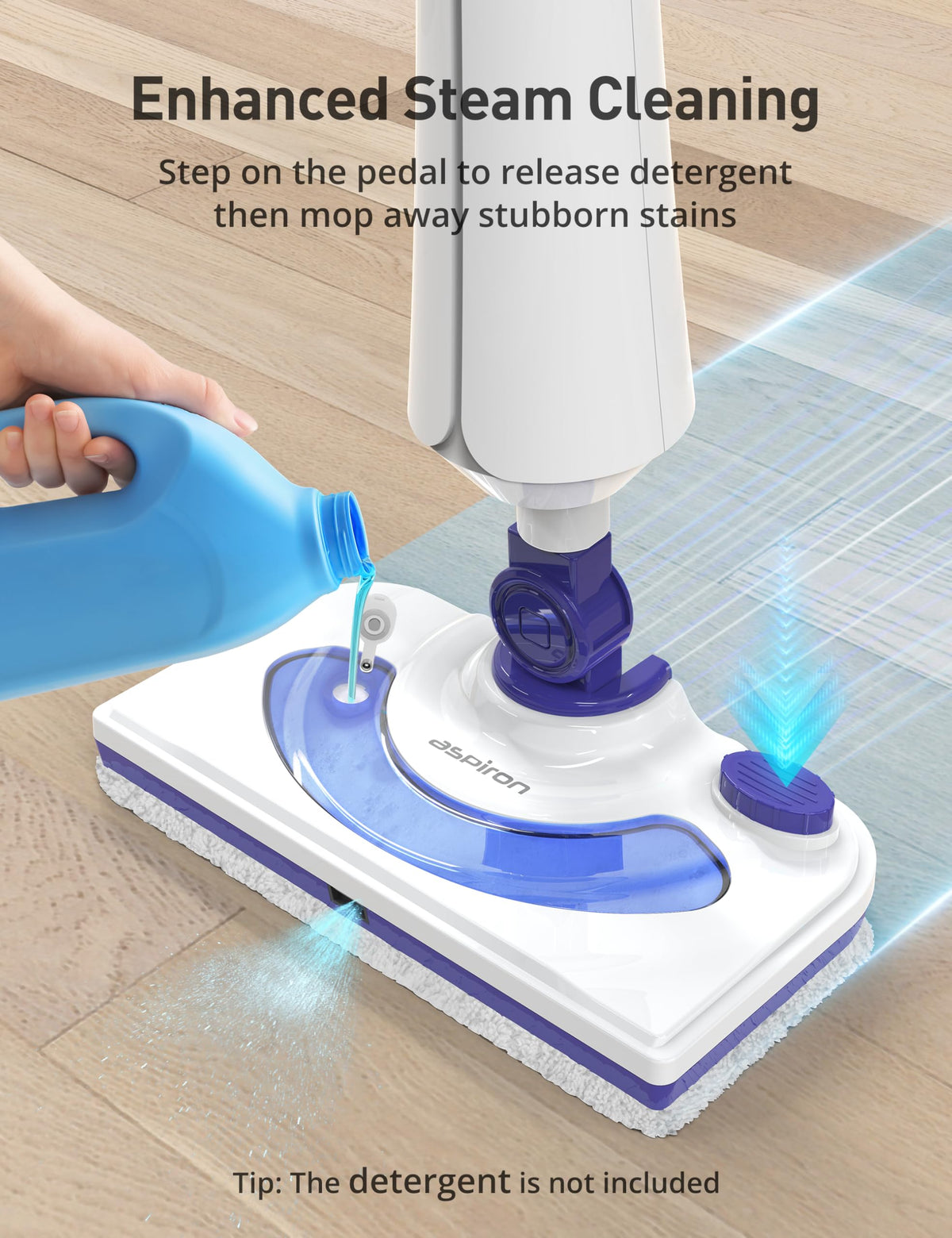 1300W Steam Mop Cleaner with 2 Washable Pads A9863