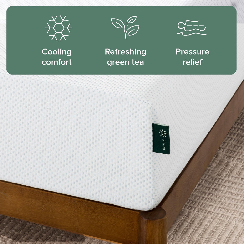 8 Inch Green Tea Cooling Gel Memory Foam Mattress Twin X597