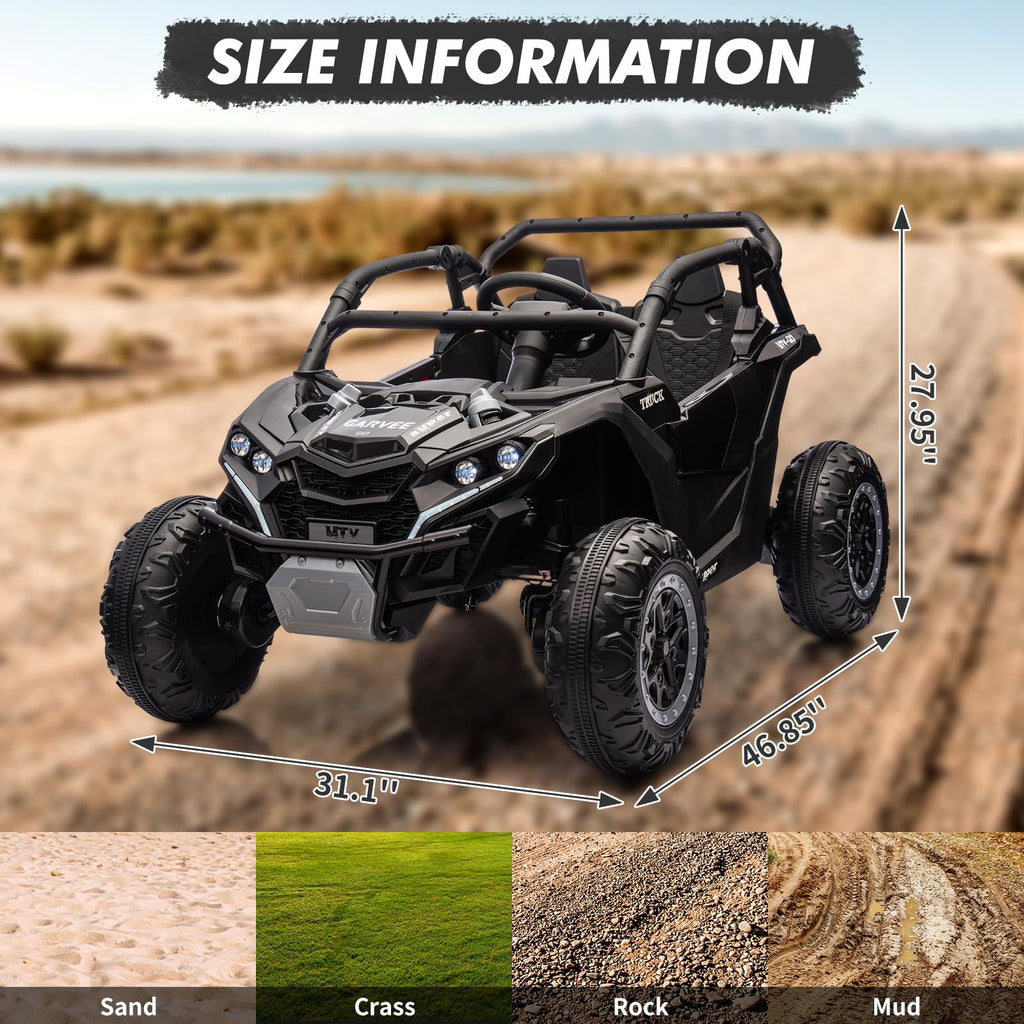24V 2-Seater Kids Ride on Car with Remote Control 4WD Electric Truck T61451