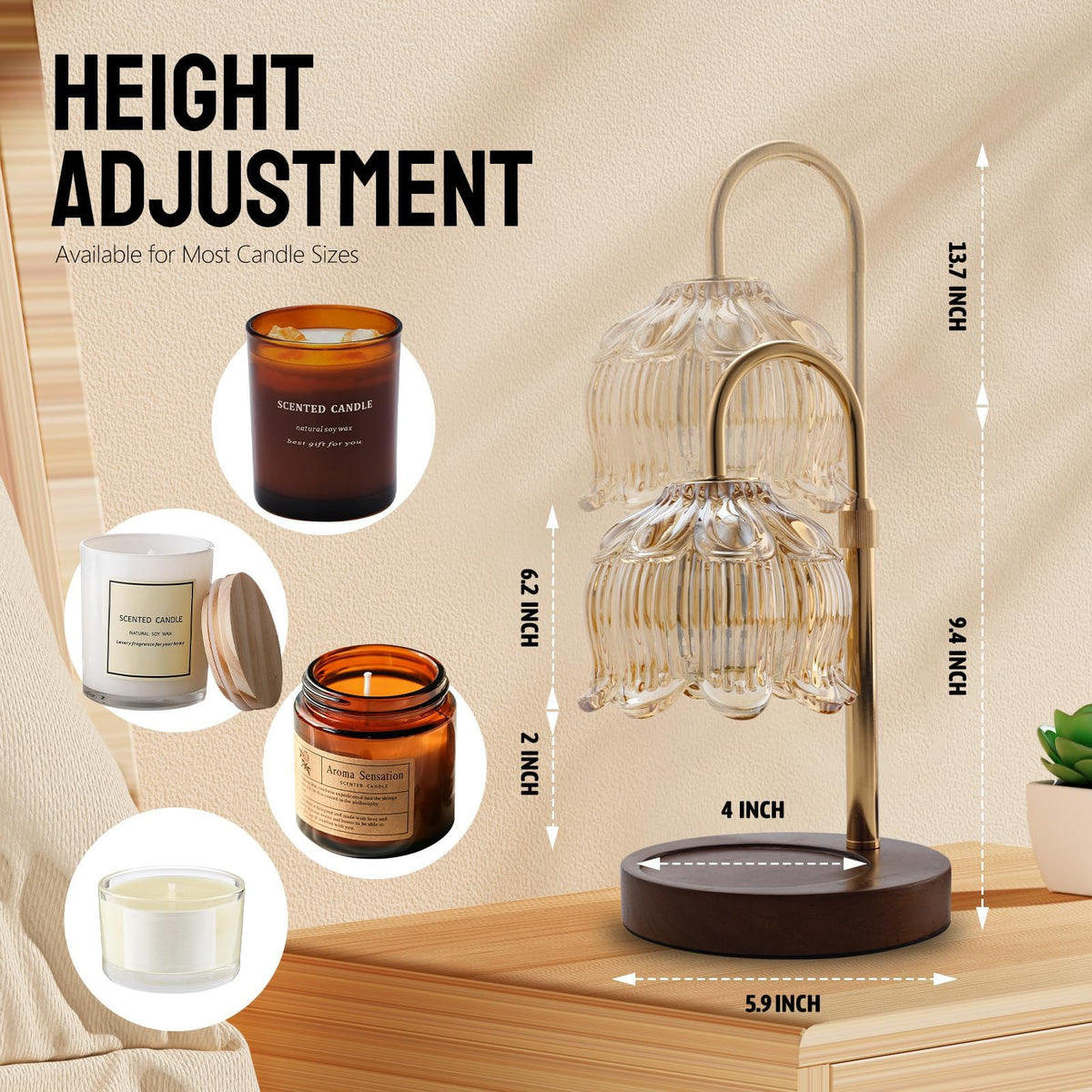 Candle Warmer Lamp with 2 Bulbs O50582