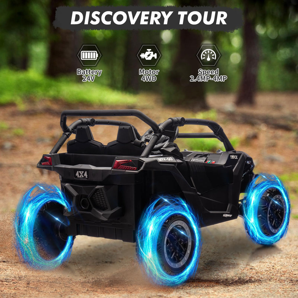 24V 2-Seater Kids Ride on Car with Remote Control 4WD Electric Truck T61451