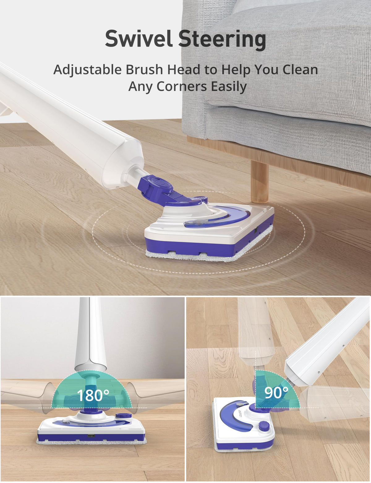 1300W Steam Mop Cleaner with 2 Washable Pads A9863