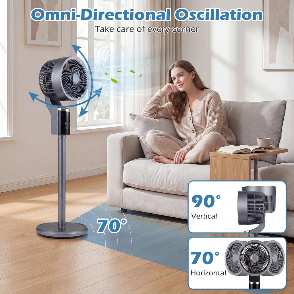 Compact Oscillating Standing Fan J60197