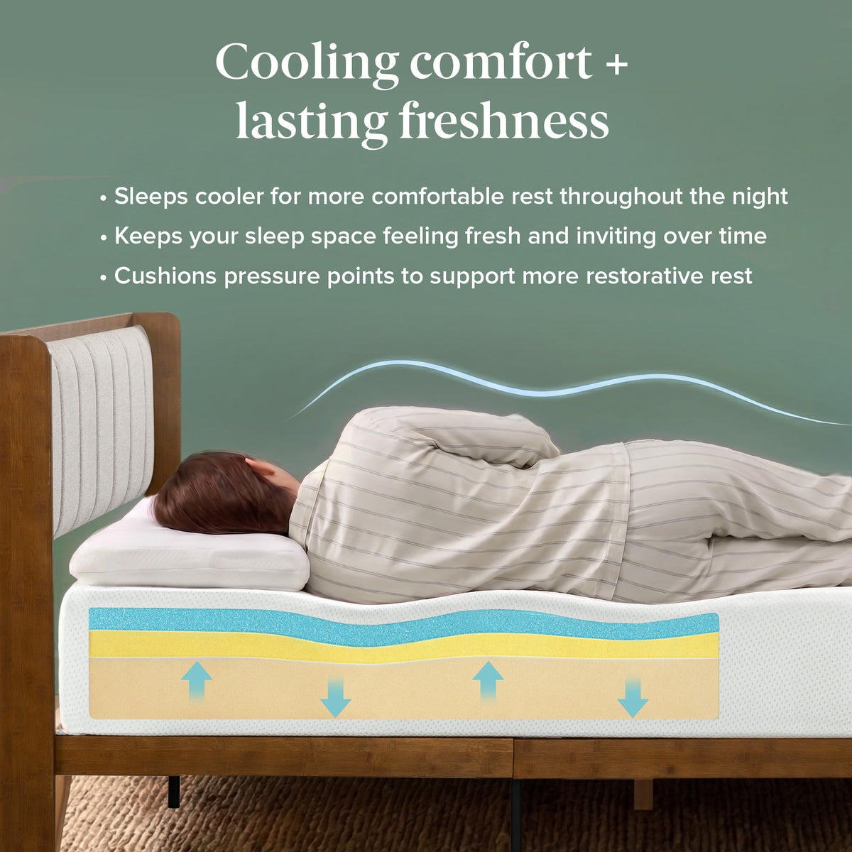 8 Inch Green Tea Cooling Gel Memory Foam Mattress Twin X597