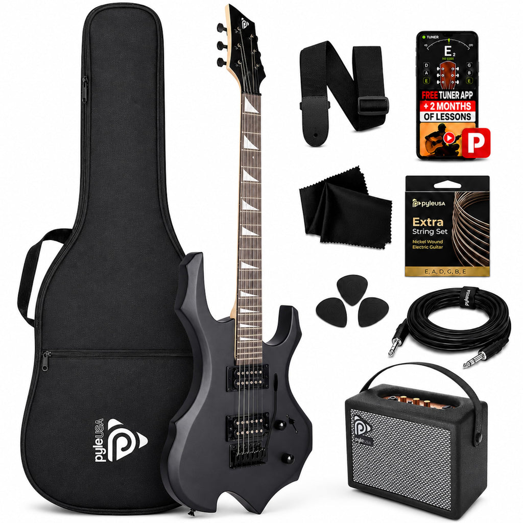 Black Electric Guitar with Amplifier Kit Q47906