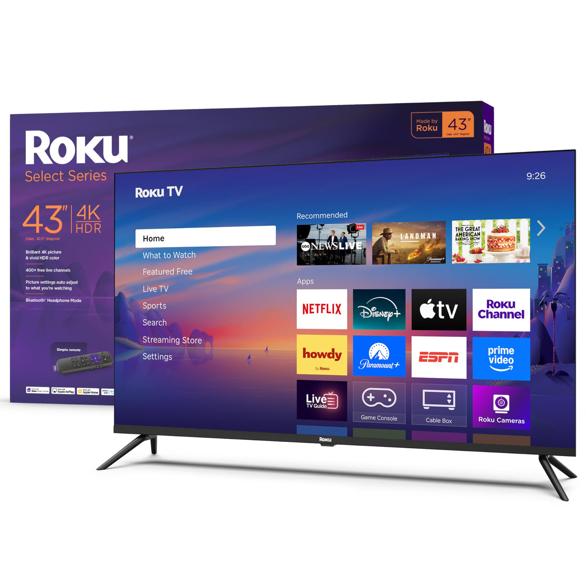 43-Inch 4K HDR LED Smart TV T848568