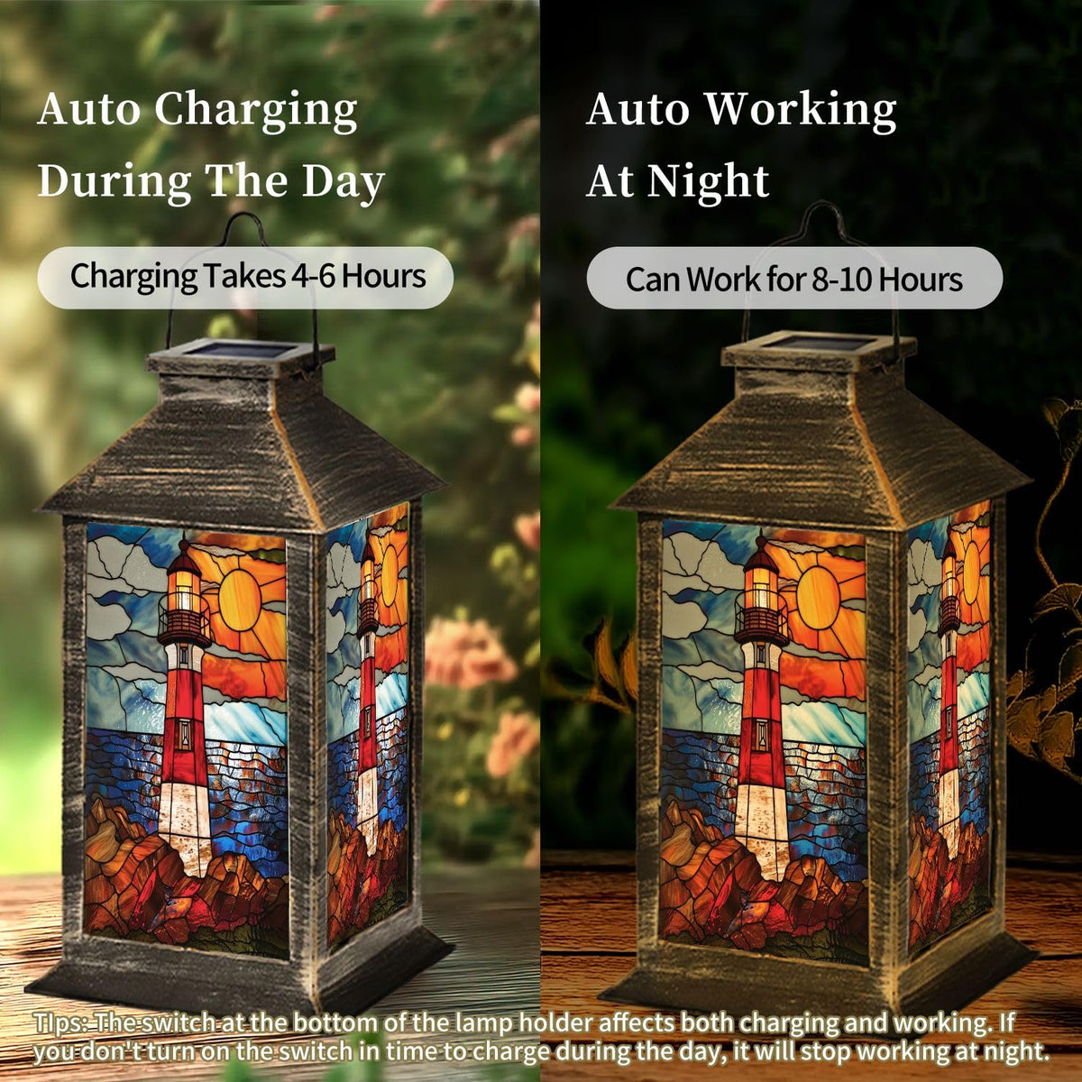 Solar Powered Waterproof Hanging Lantern S9414