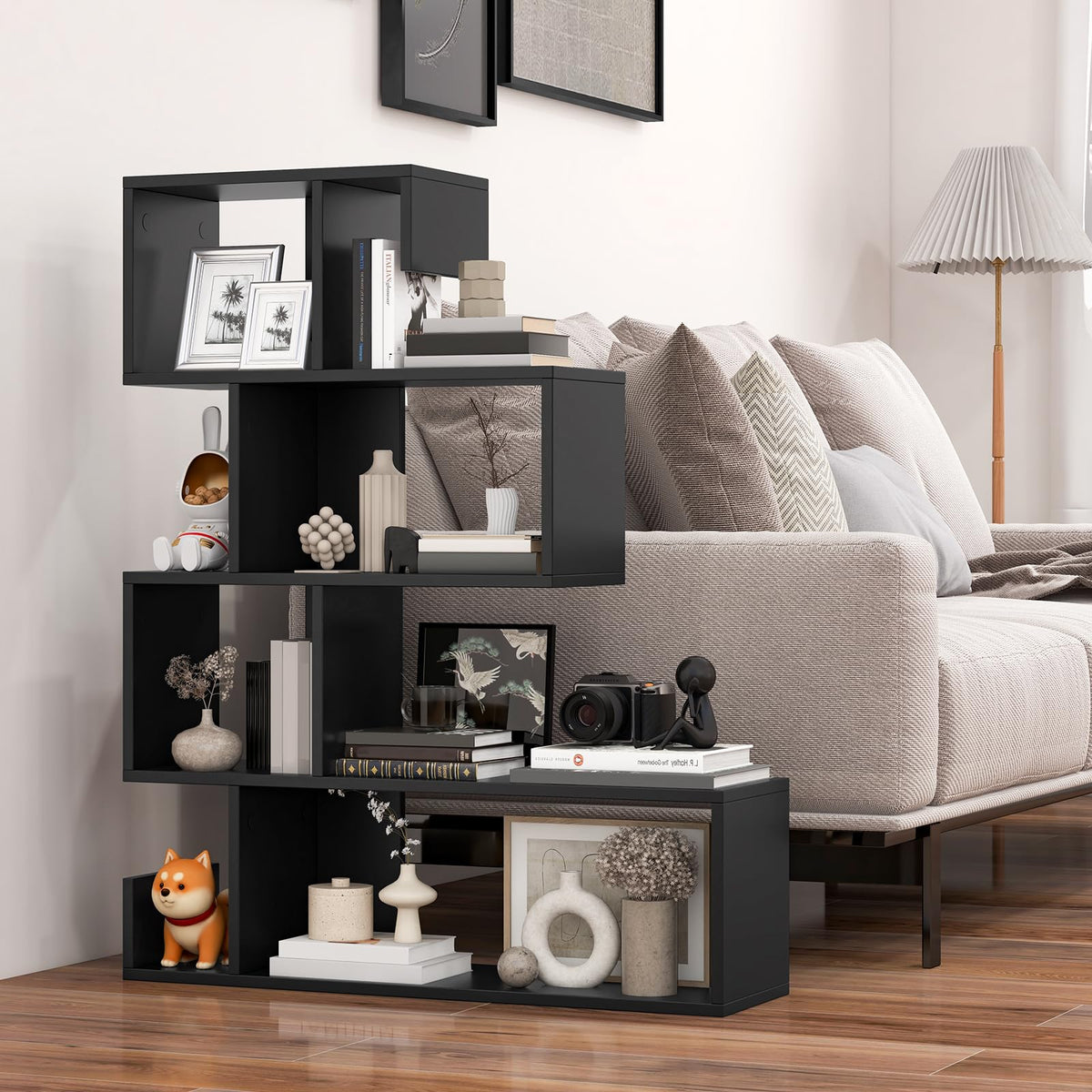 5-Tier Geometric Bookshelf E850